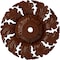 Ekena Millwork Needham Ceiling Medallion (Canopies up to 4 1/4"), 14 5/8"OD x 2 1/4"P, Burnished Mahogany Crackle CM14NEBMC - alternate 1